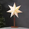 STAR TRADING Lampe à poser Karo, blanche, 55 cm, papier, bois d'acacia...