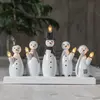 STAR TRADING Chandelier Snowman, à cinq lampes