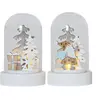 Décoration de Noël LED avec dôme en verre Lot de 2 piles H 9cm