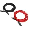 Zerone Fil de panneau solaire 1 paire de fils de panneau solaire 12AWG avec connecteur câble d'extension adaptateur solaire pour
