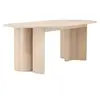 GENERIQUE Vind - Table de repas 110 x 120 cm Tyresö bois blanchi
