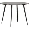 Table à manger ronde plaza 100cm noir