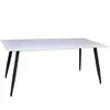 Table à manger rectangulaire en bois de couleur blanche