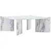 EBUY24 Table basse carré Rogaland marbre blanc