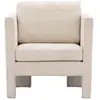 Venture Home Fauteuil en Tissu bouclette et Médium (MDF) - Écru