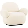 Fauteuil design chenille sevilla 105cm beige