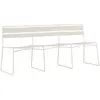 Hioshop Canapé de jardin 3 places lina 180cm beige