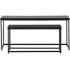 Venture Home Lot de 2 tables basses gigognes en bois et métal - Noir