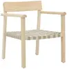 Fauteuil Style Chaise en Bois Krois 77cm Naturel