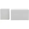 Lot de 2 tables basses effet bois york 80cm blanc