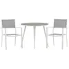 Ensemble Table de Jardin & 2 Chaises Break & Copacabana 90cm Gris