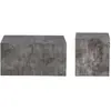 Lot de 2 tables basses effet marbre york 80cm gris
