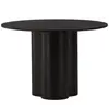 Le Concentré Table à manger ronde en bois 110x76 cm noir