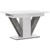 EBUY24 Disa table de salle à manger 80x120cm, extenstible avec plateaux supplémentaires blanc.