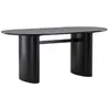 EBUY24 Isolde table de salle à manger 90x180cm noir.