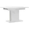 Table à manger extensible pluto 120-160cm blanc