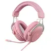 GAMING - WHITE LINE WH85 - Casque gaming LED, haut-parleurs stéréo 57mm, Cuir PU, PC/MAC/Console/Mobile, Blanc