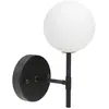 PR Home Applique murale Sigma S, noir/opale, à 1 lampe 25 cm verre