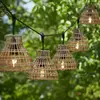 PR Home Sarah Guirlande lumineuse d'extérieur à 5 lampes en rotin