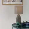 PR Home Lampe de table Uno, marron, hauteur 37 cm, textile/céramique