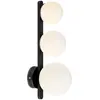 Markslöjd Applique murale pour salle de bain Puro noire à 3 lampes verre