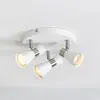 Markslöjd Plafonnier Folie, à trois lampes, blanc/acier