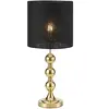 Markslöjd Lampe à poser Octo abat-jour en tissu, laiton/noir