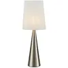 Markslöjd Lampe à poser Conus avec abat-jour blanc cassé, nickel