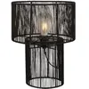 Markslöjd Lampe à poser Soga, noir, jute, hauteur 40 cm
