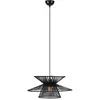 Markslöjd Suspension Duplici, noir, bambou, Ø 57 cm, E27