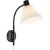 Markslöjd Applique murale Mira, noir/blanc, fer/tissu, largeur 22 cm