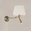 Markslöjd Applique murale Pivot, blanc naturel/couleur laiton, 43 cm, ...