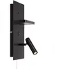 Markslöjd Applique murale LED Carica, noir, hauteur 34 cm, métal
