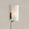 Markslöjd Applique murale Hikari, hauteur 31 cm, blanc/noir, tissu/mét...