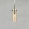 Markslöjd Suspension Tibia, fiche, ambre/couleur laiton Ø 7 cm