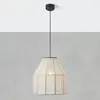 Markslöjd Suspension Aiko, beige/noir, Ø 37 cm, tissu/métal