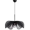 Markslöjd Suspension Styrka, Ø 75 cm, noir/gris fumé, fibre de banane