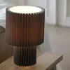 Markslöjd Lampe à poser Catis, gris, 32 cm de haut, textile, E27