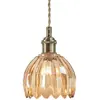 Markslöjd Suspension Gota, laiton vieilli/ambre, verre, Ø 13 cm, fiche