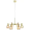 Markslöjd Suspension Ambra, laiton/ambre, verre, Ø 75 cm