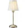 Markslöjd Lampe à poser Anno, laiton vieilli/blanc, à intensité variab...