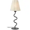 Markslöjd Lampe à poser Veya, noir/beige, lin, hauteur 41 cm, E14
