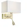 Markslöjd SAVOY-Applique avec liseuse LED flexible Métal/Tissu H40cm