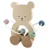 Jouet en bois à tirer - JABADABADO - Boulier Ourson - Beige - Pastel - 12 mois