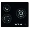 ELECTROLUX Table de cuisson gaz 3 foyers verre trempé noire - EGT6633NOK