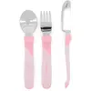 TWISTSHAKE Couverts enfant inox rose pastel 3 pièces