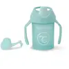 Twistshake Mini Cup with Leak Proof Soft Drinking Spout 230ml, Spill Free Trainning Sippy Bottle with Fruit Mixer and Silicone Seal for Toddlers and Babies, 4+ Months, BPA Free, New Turquoise