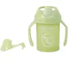 Twistshake Mini Cup with Leak Proof Soft Drinking Spout 230ml, Spill Free Trainning Sippy Bottle with Fruit Mixer and Silicone Seal for Toddlers and Babies, 4+ Months, BPA Free, Cactus Green