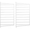 Set de 2 montants muraux en acier blanc 50 x 30 cm - String furniture