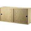 Caisson 2 portes coulissantes en chêne 78 x 20 x 37 cm - String furnit...